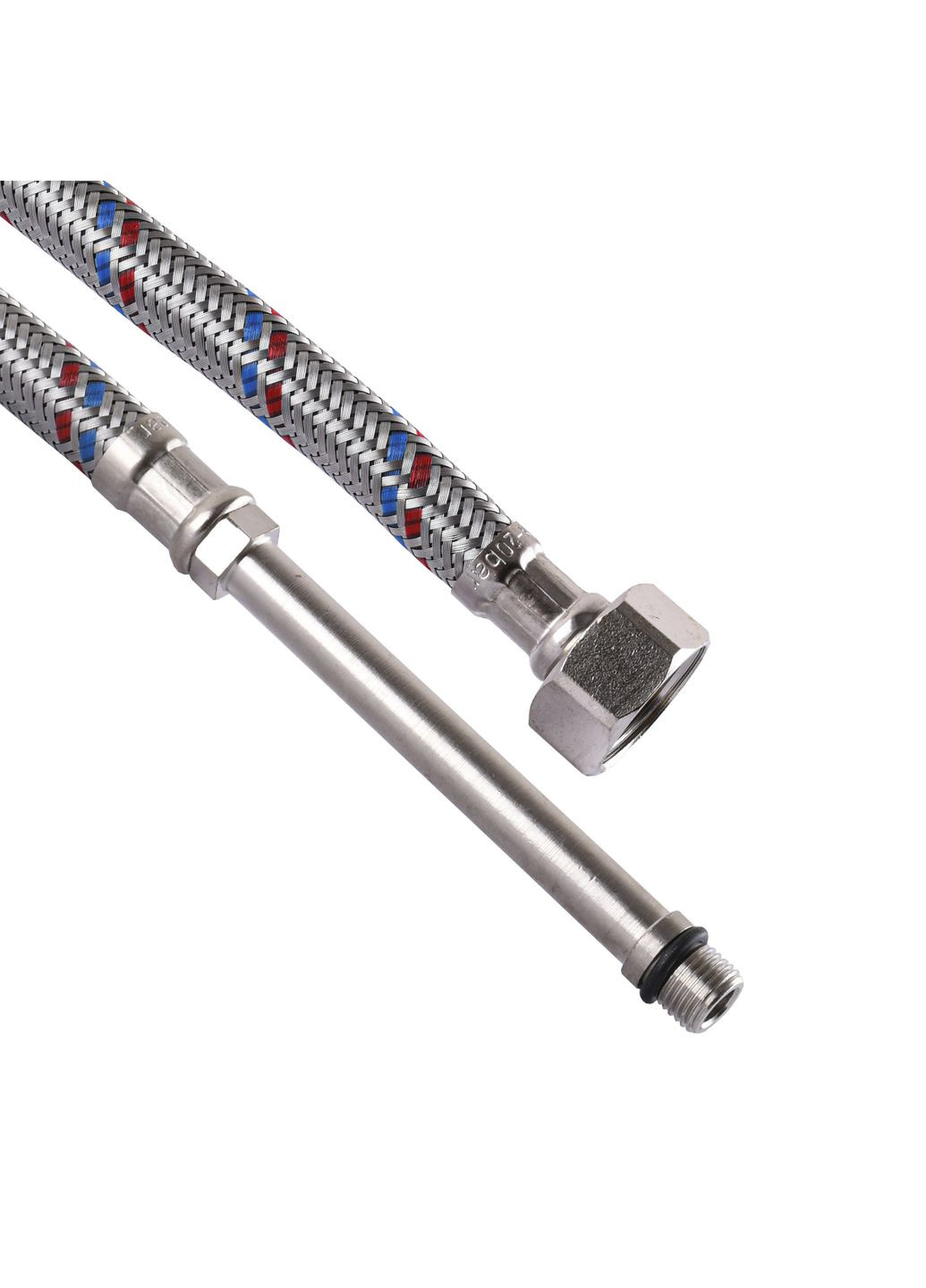 Шланг для змішувача (нерж.) М10х1/2″ 0,6м HY6201 A LONGштуцер 70мм Solomon (299999246)