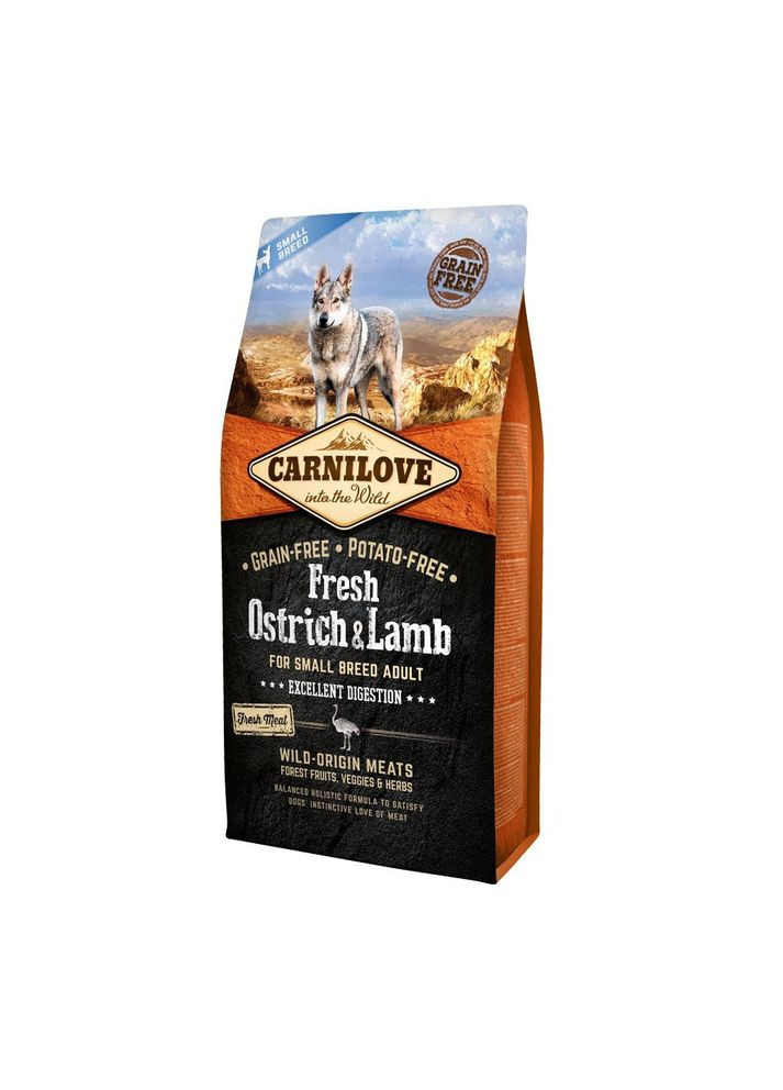 Сухой корм Fresh Ospich & Lamb 6 kg (для взрослых собак мелких пород) Carnilove (293408342)