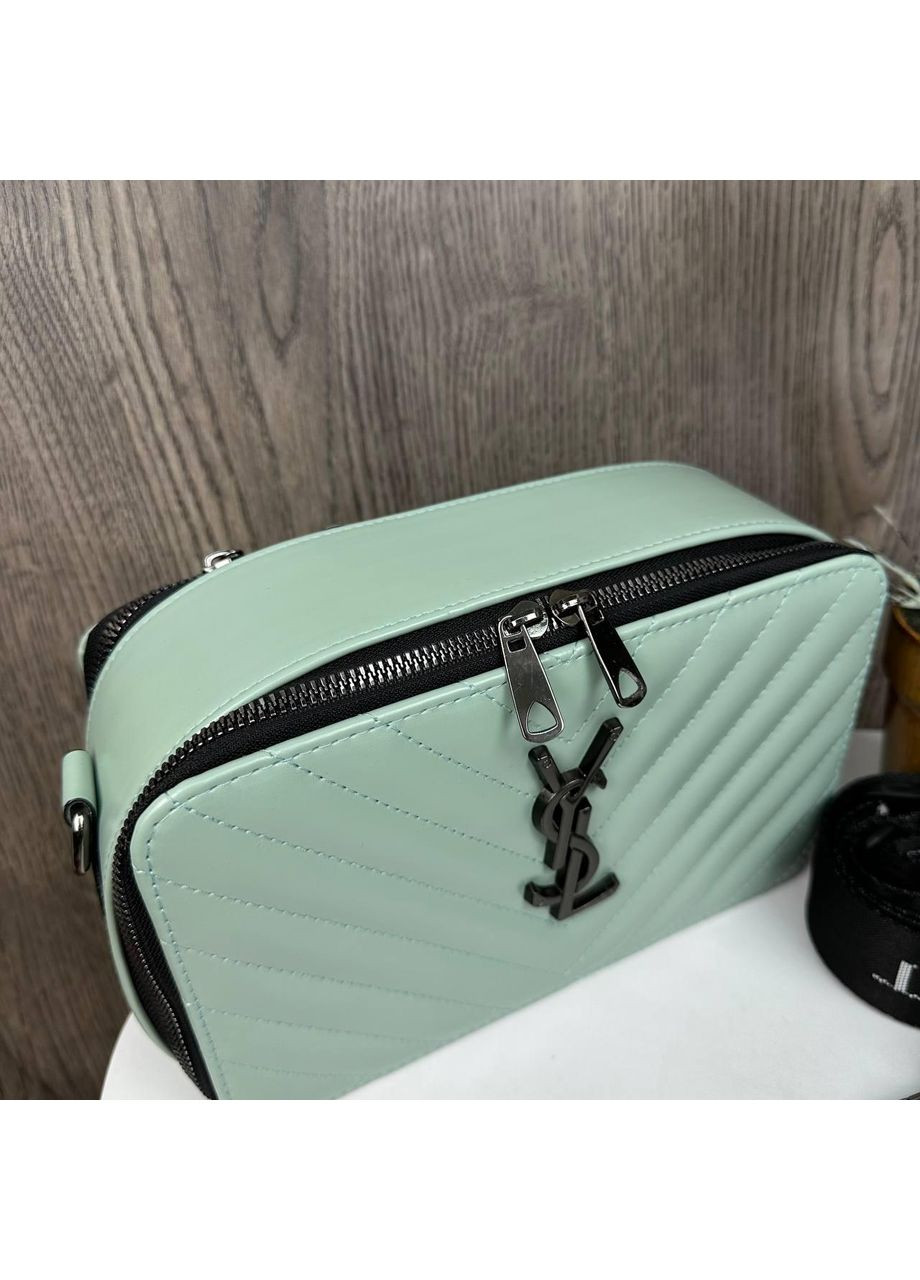 Жіноча сумка на плече еко-шкіра сірого кольору класична з брелоком ProDobro (363136267)