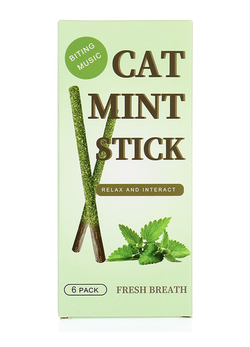 Жевательные палочки для кошек с натурального дерева с кошачьей мятой в наборе из 6 шт No Brand (322594640)