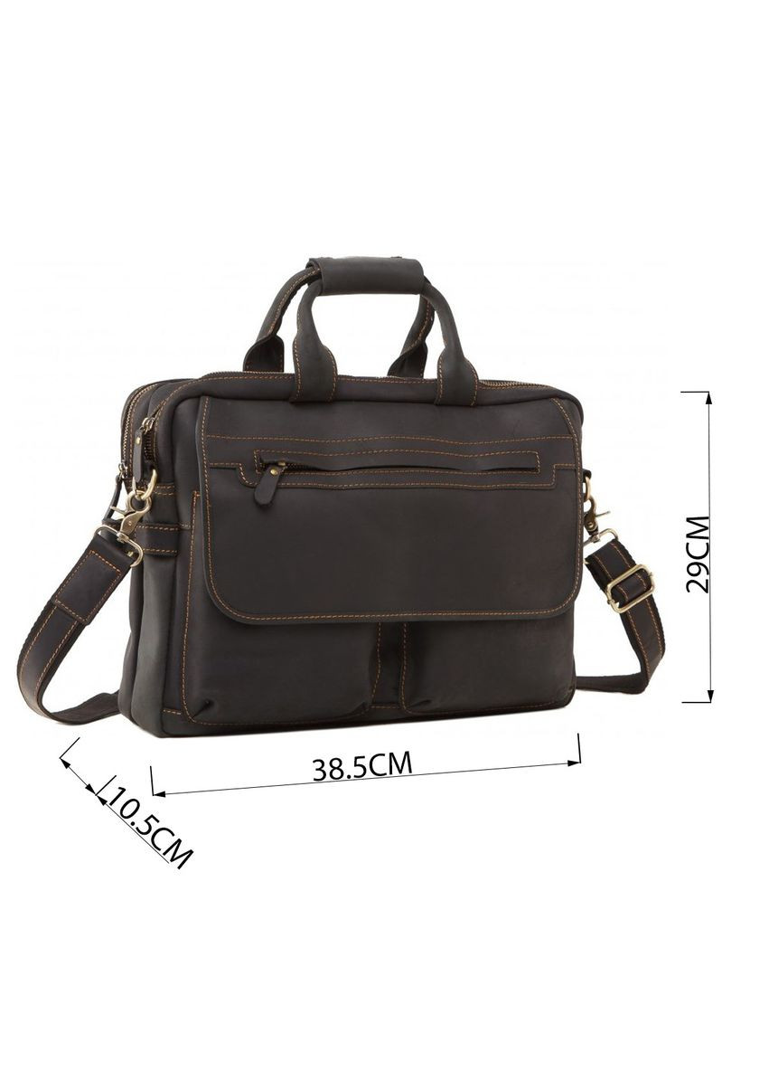 Сумка для ноутбука и документов кожаная коричневая размер 38,5х29х10,5 см 14571 Vintage (362418078)