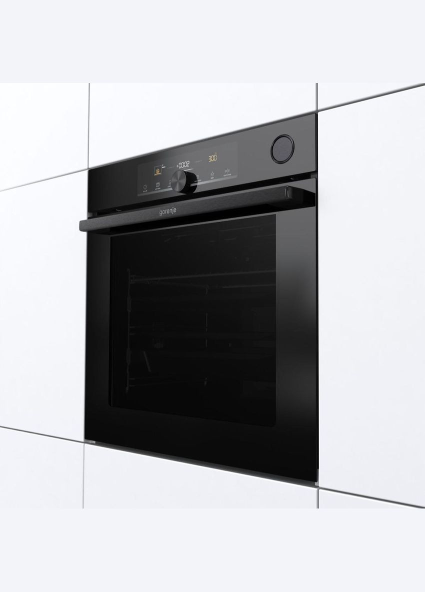 Духова шафа електрична, 77л, A+, пара, дисплей, 300 °C, Wi-Fi, чорний Gorenje (314778011)