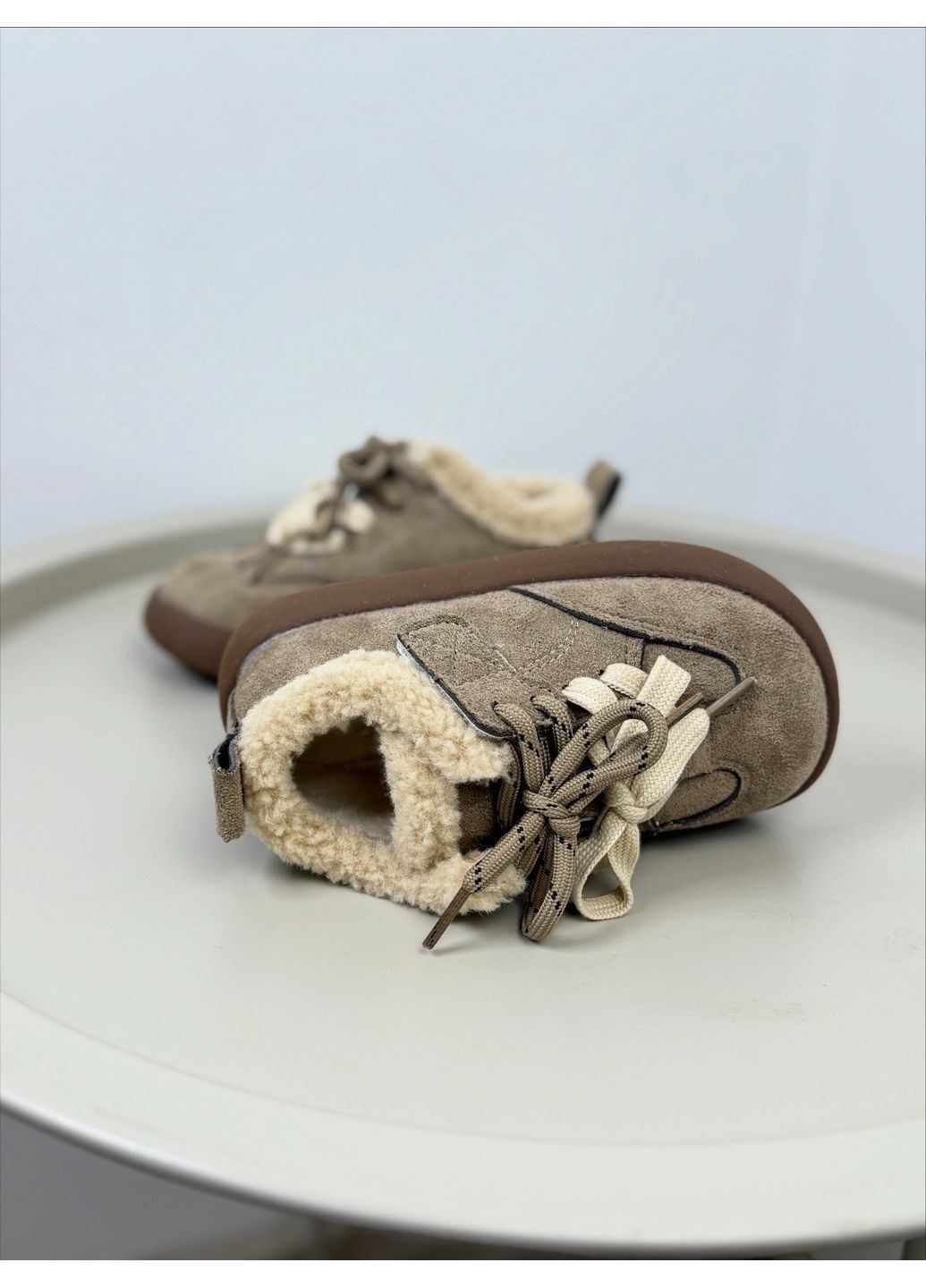 Бежевые повседневные осенние ботинки осенние детские бежевые 1669 No Brand