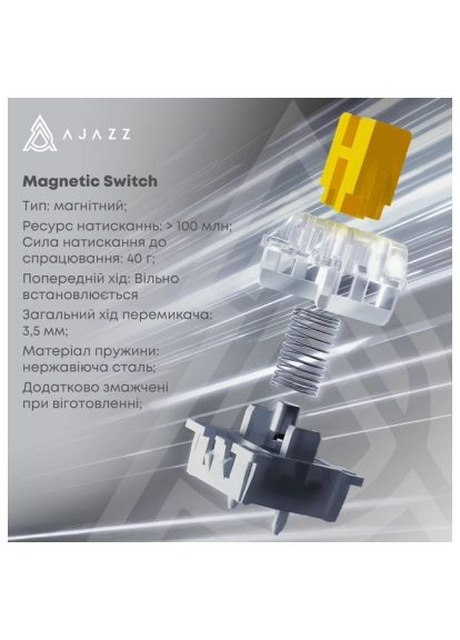 Клавиатура (AK820MAX-WM-PWB) Ajazz AK820 MAX Magnetic Switch RGB USB White (364659843)
