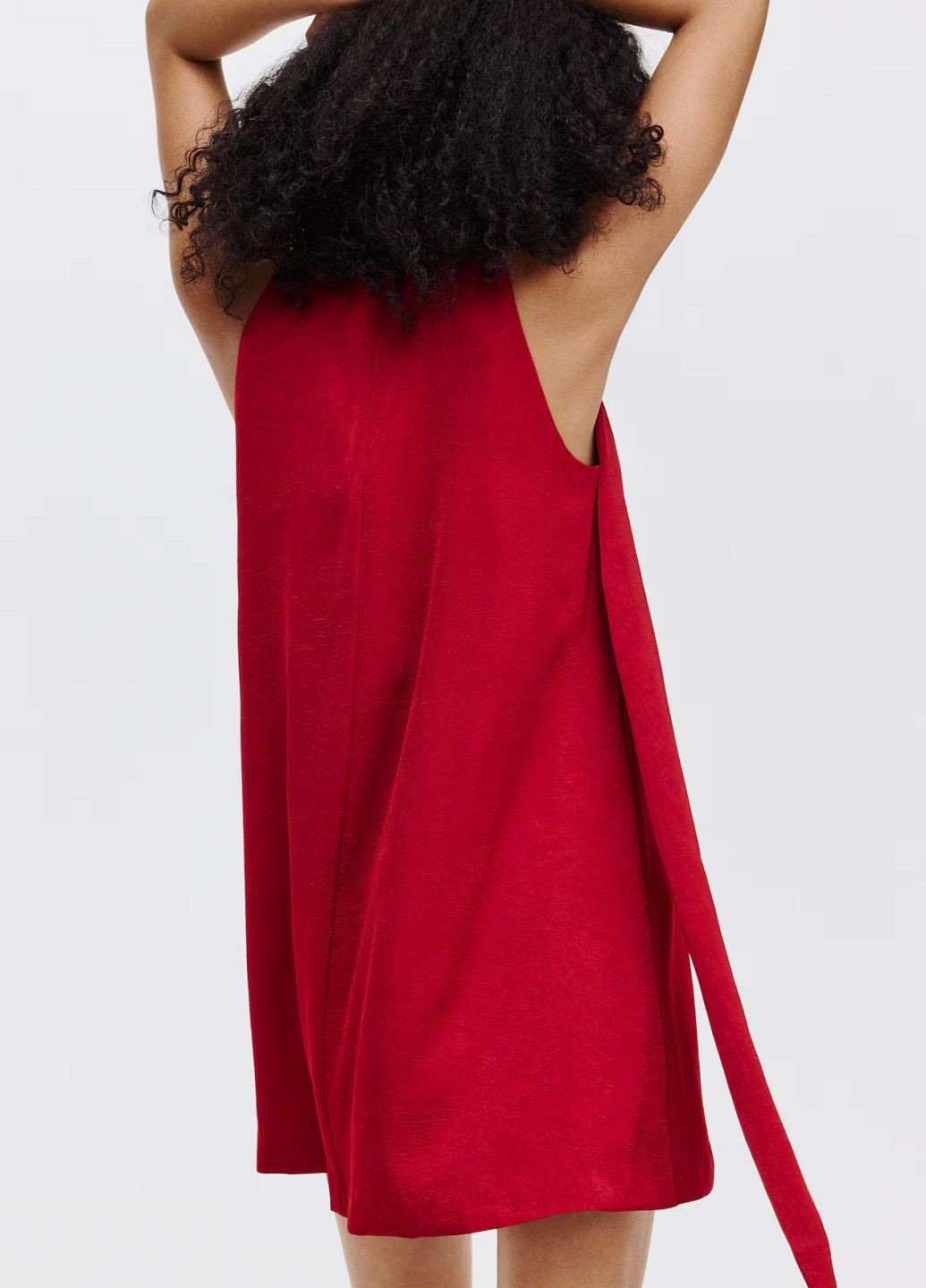 Темно-червона святковий сукня H&M однотонна