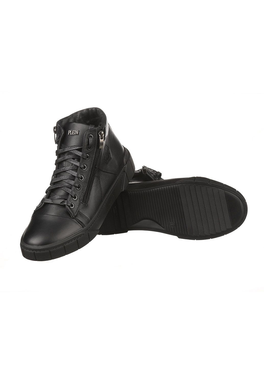 Чорні Зимовий чоловічі кросівки зі шкіри 122 Barzoni