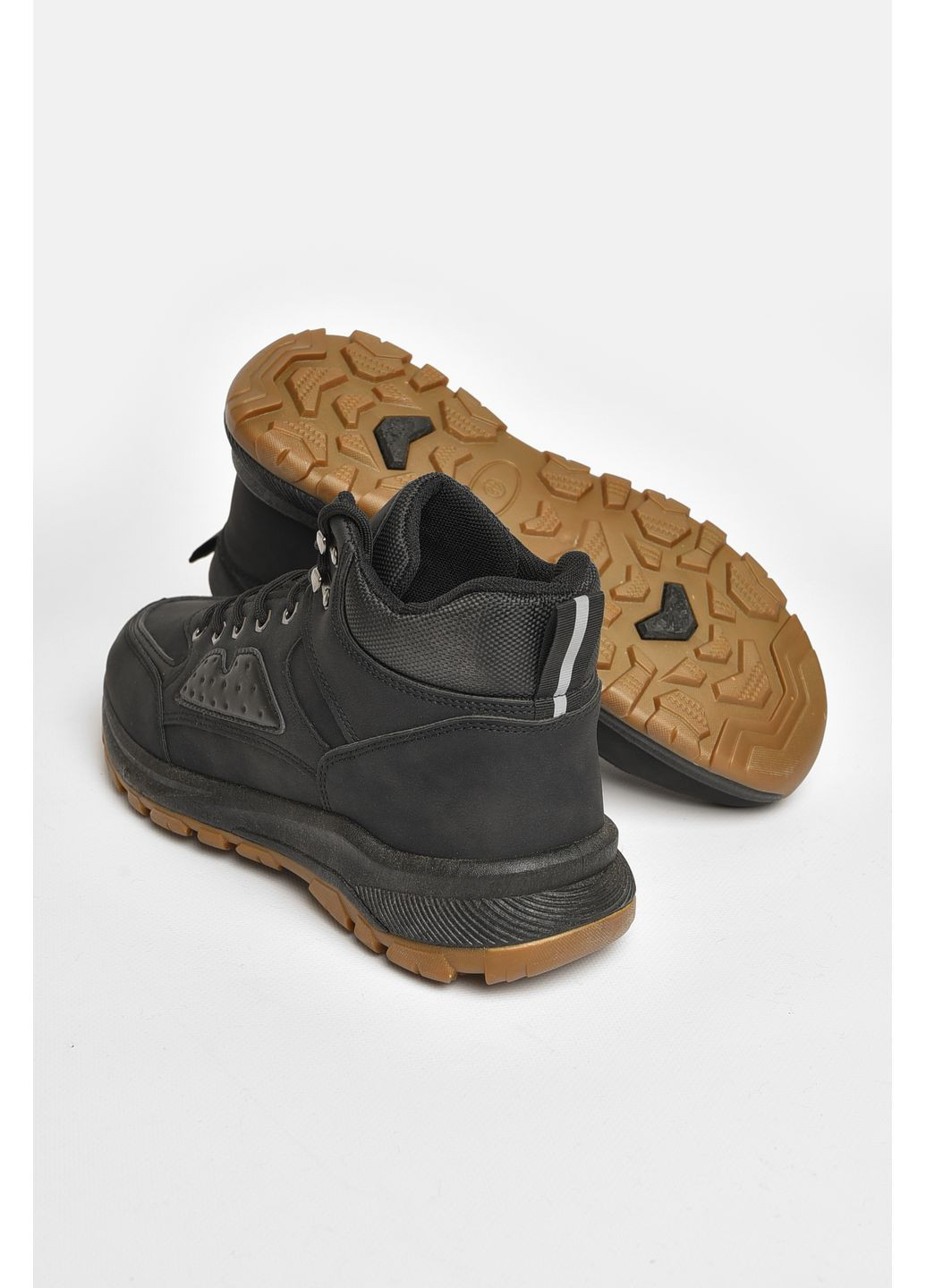 Черные зимние ботинки мужские зимние на меху черного цвета Let's Shop