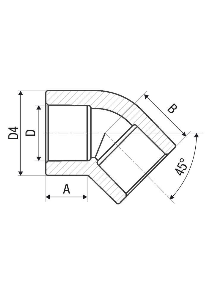 Угольник 45° PP-r 110 мм ITAL (316095261)