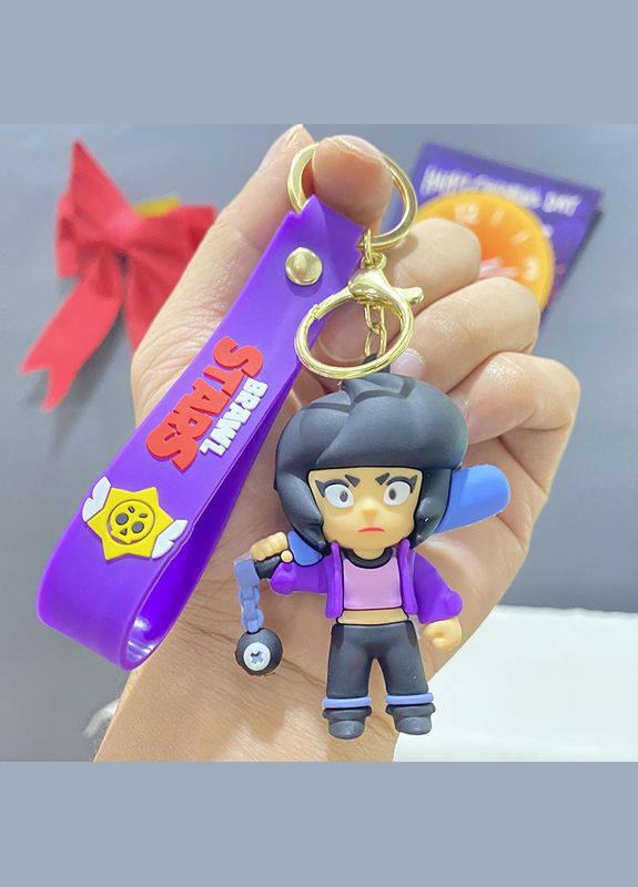 Бравл Старс брелок Биби Brawl Stars на ключе, на сумку фигурка Bibi 6 см Shantou (315359713)