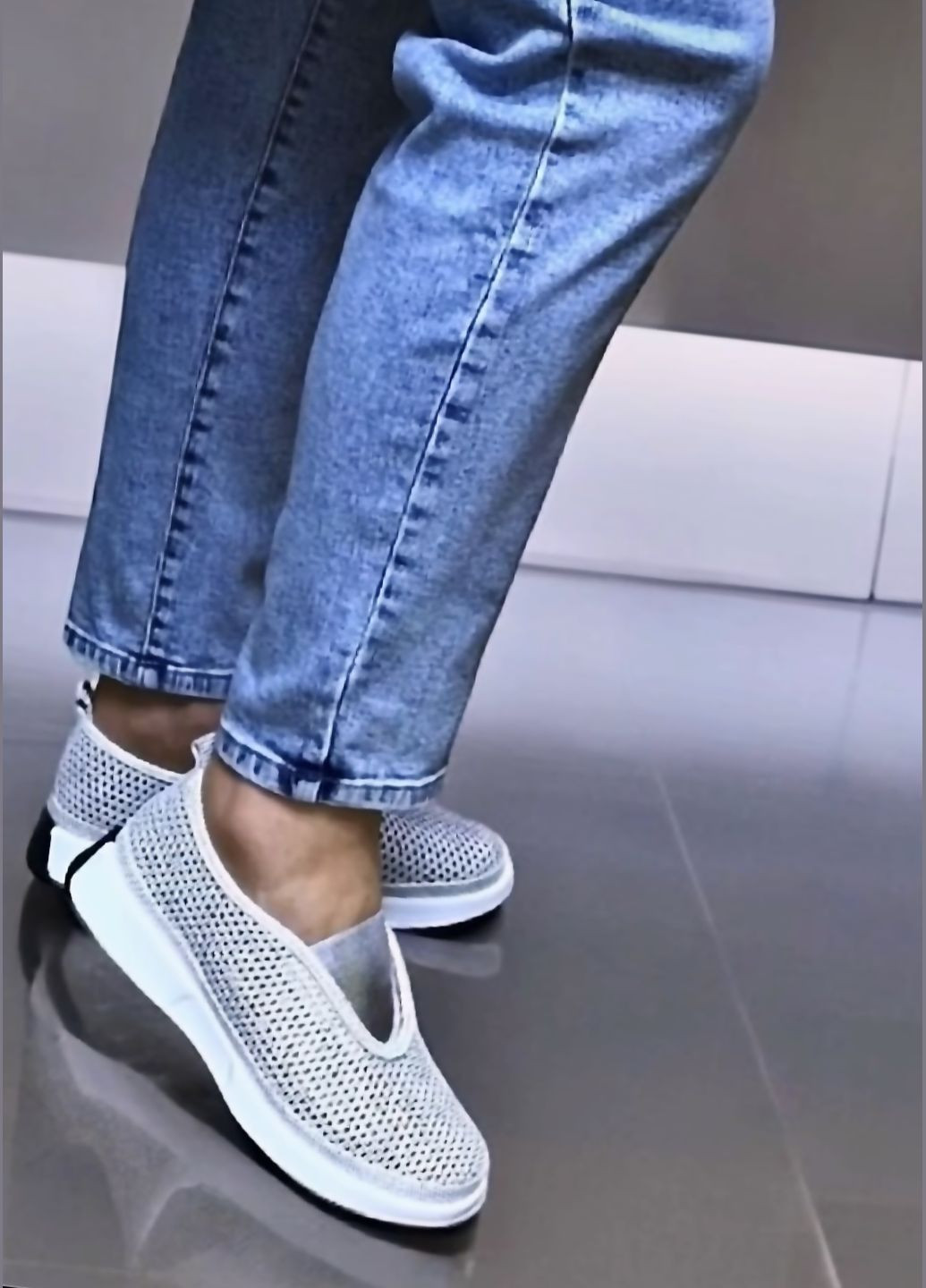 Жіночі балетки | срібні натуральна шкіра (324272443)