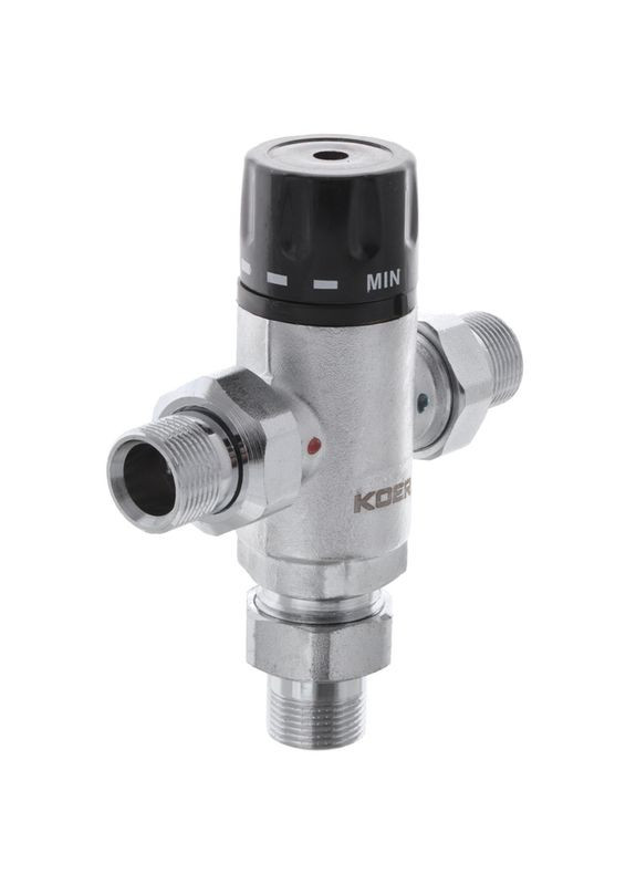 Клапан смесительный термостатический трехходовой 3/4'' (с накидн. гайками) KR.1258 (KR2818) KOER (321205398)