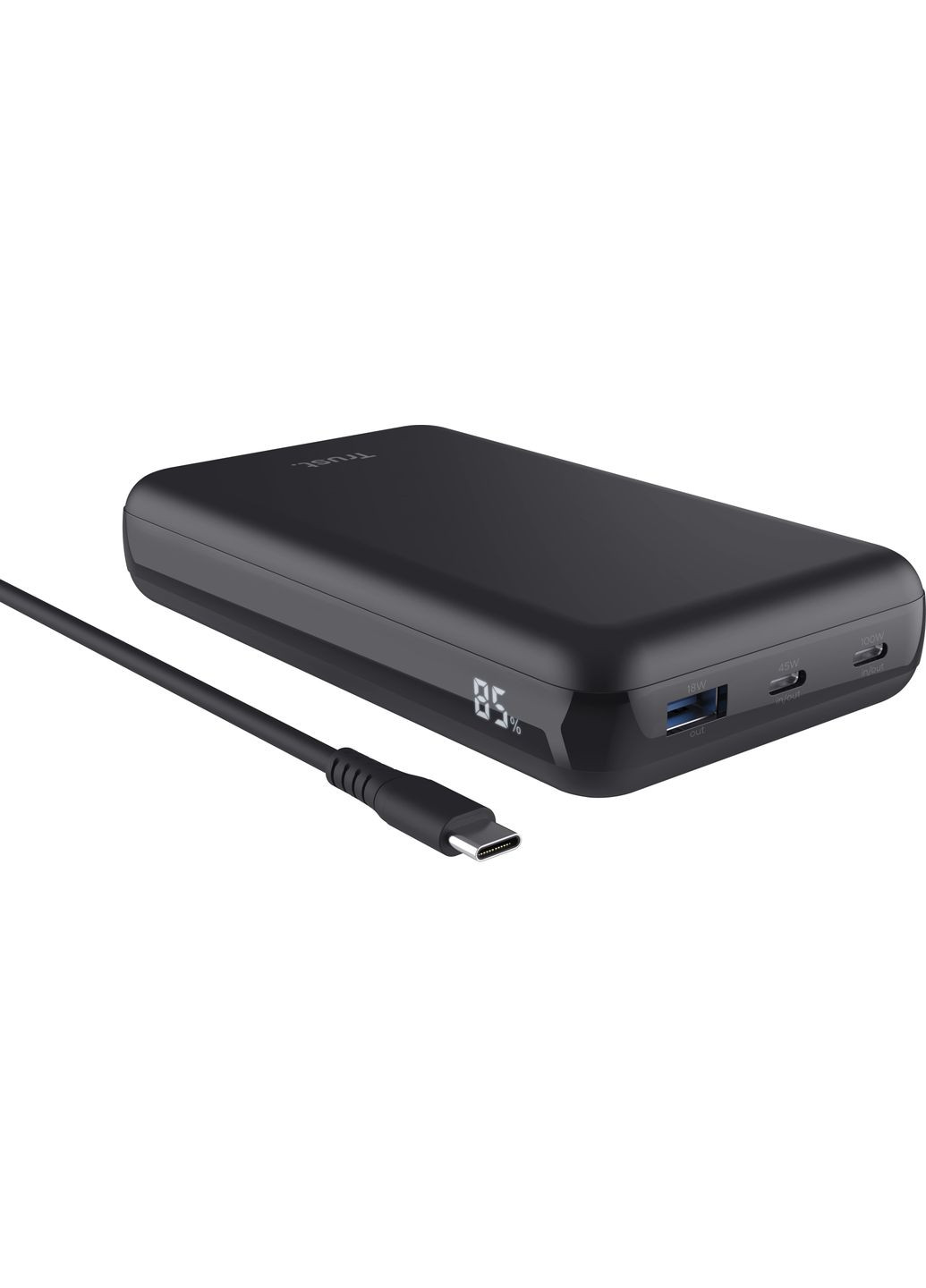 Акумулятор портативний літій-іонний power bank Laro, 20000 мА·год, USB-A/2хUSB-C, 100w, чорний Trust (315434496)