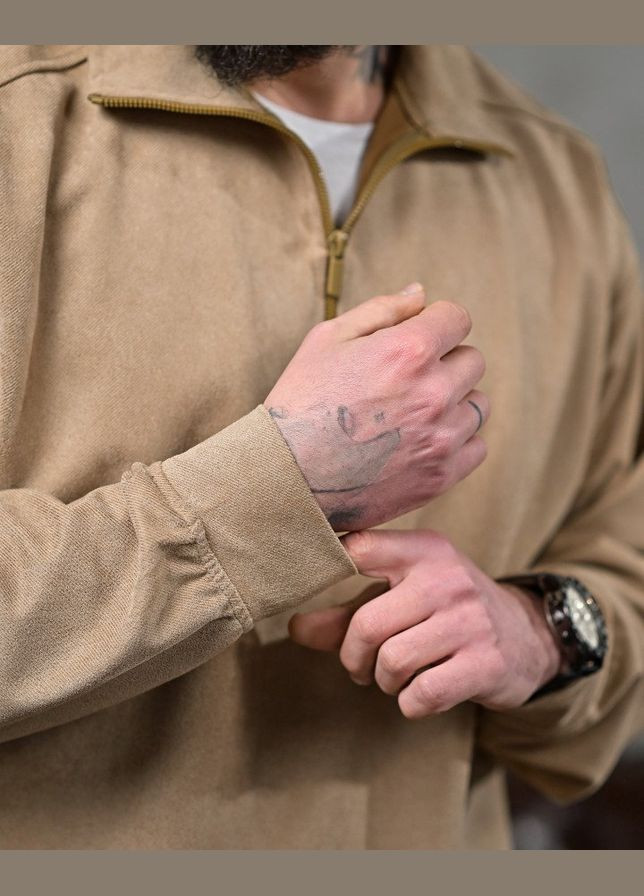 Мужской демисезонный костюм замшевый бежевый No Brand (340272943)