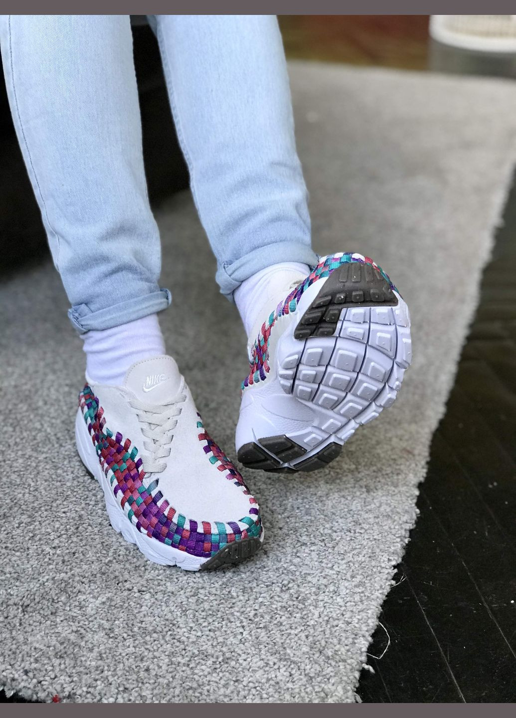 Кросівки жіночі Nike Footscape Woven gray | Найк футскейп сірі No Brand сірі демісезони (307397781)