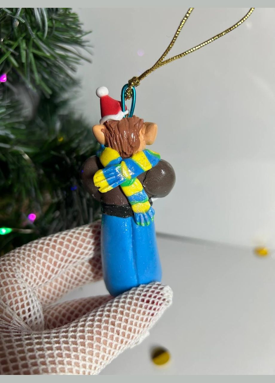 Набір сувенірних різдвяних ялинкових прикрас ручної роботи у подарунковій коробці Эльфа (321993505)