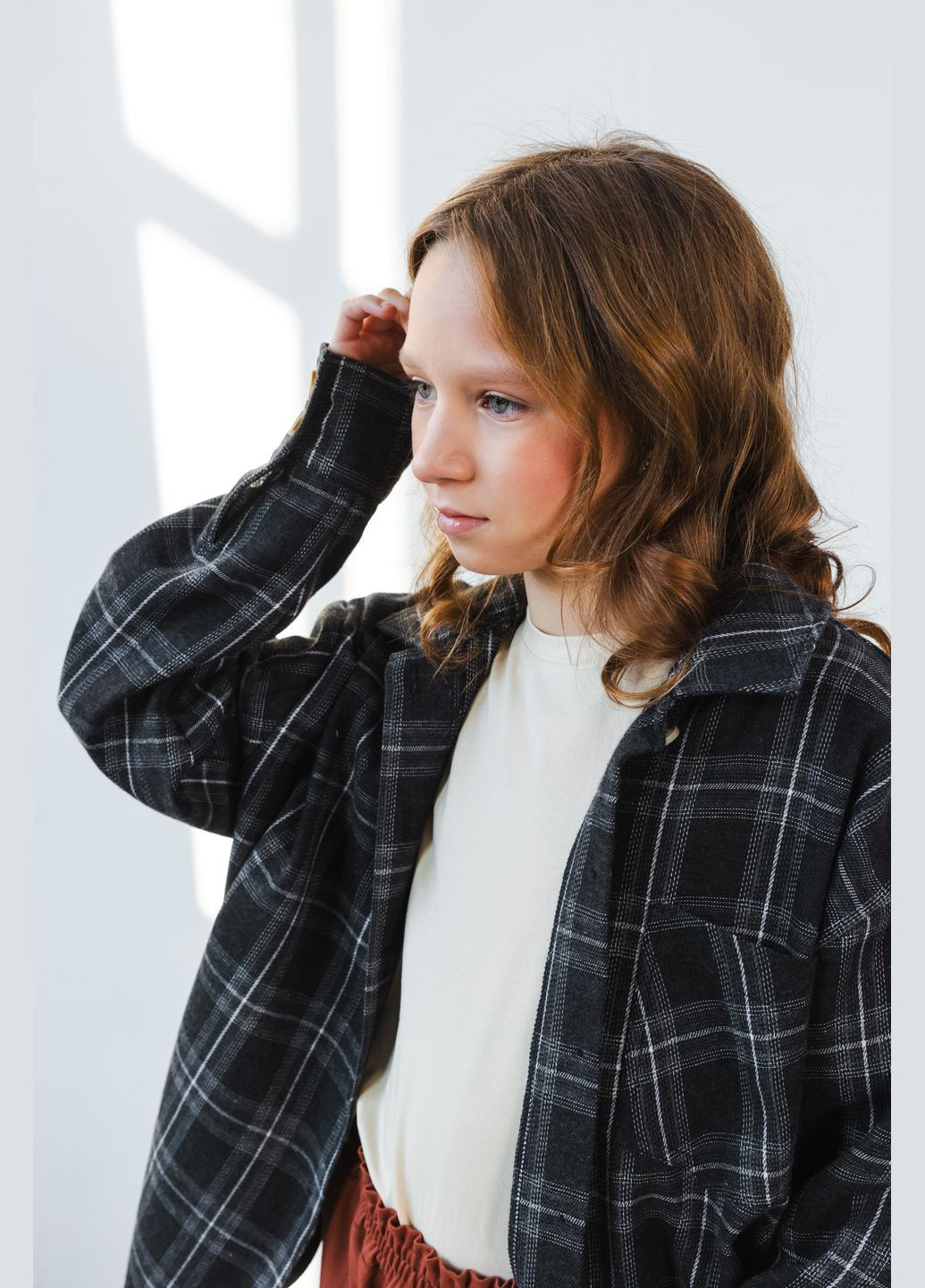 Черная кэжуал рубашка в клетку Top Hat Kids