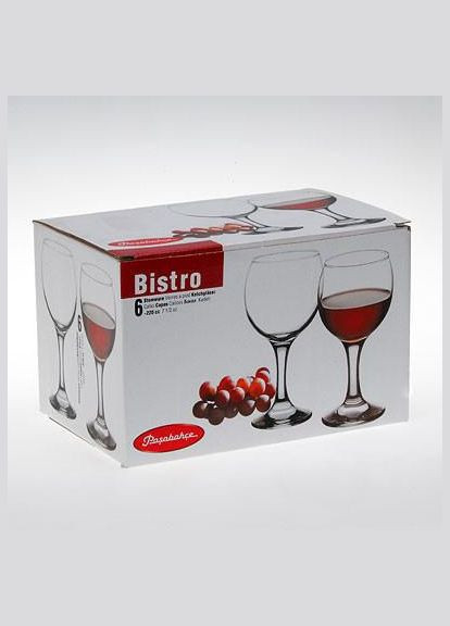 Набор 6 фужеров для вина Bistro 227мл Pasabahce (329898626)