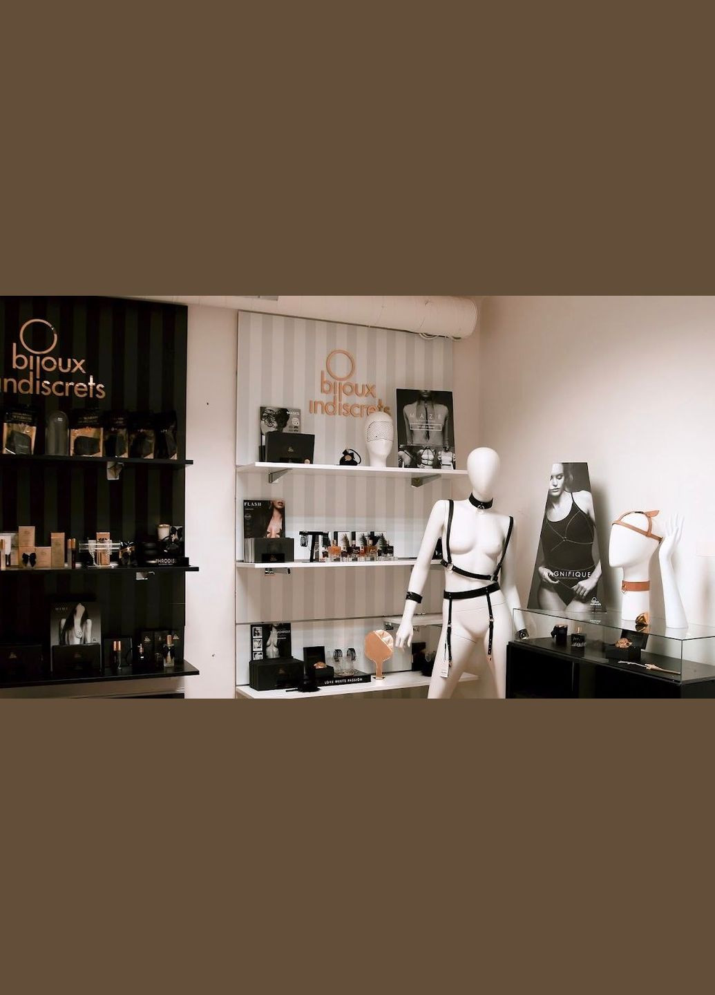 Підтяжки Indiscrets MAZE - Suspender Belt Brown O\S Bijoux (334709685)