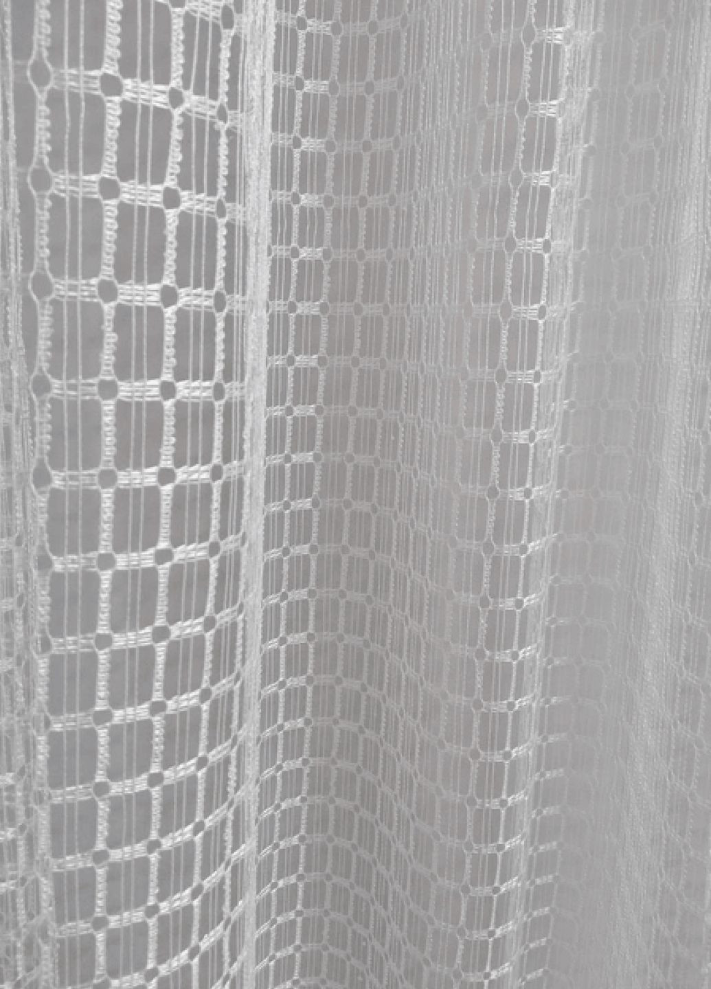 Тюль готовий пошитий білий однотонний, сітка на тасьмі, ширина 300 см, висота 250 см No Brand (288139491)