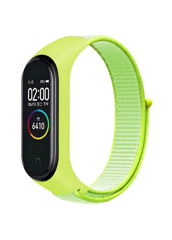 Ремешок Nylon для Xiaomi Mi Band 3/4/5/6/7 Салатовый Epik (372163848)