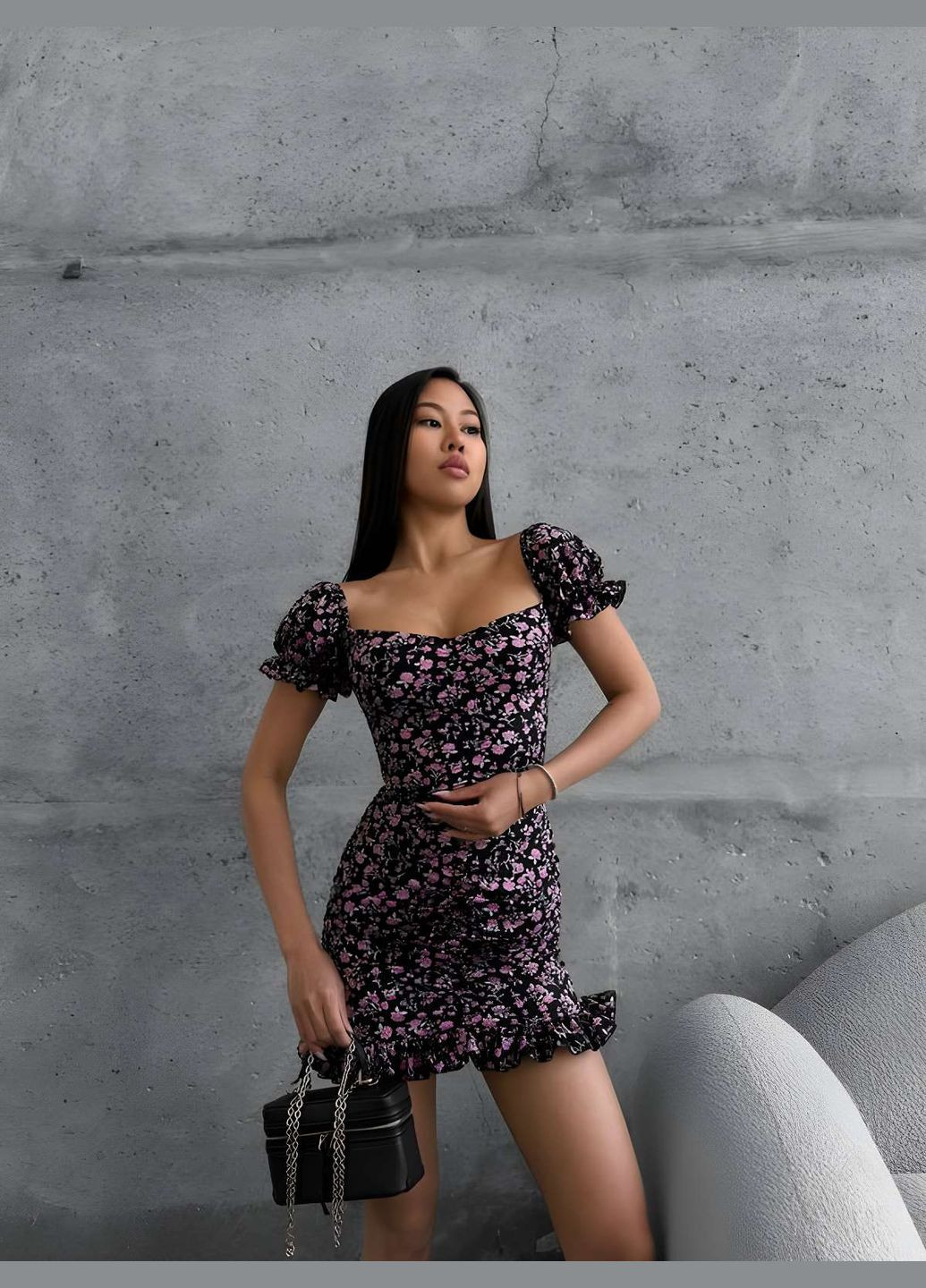 Комбінована святковий, коктейльна, карнавальний, відвертий, повсякденний, кежуал, вечірня жіноча літня романтична коротка сукня міні у квіти квіточки софт Україна з квітковим принтом