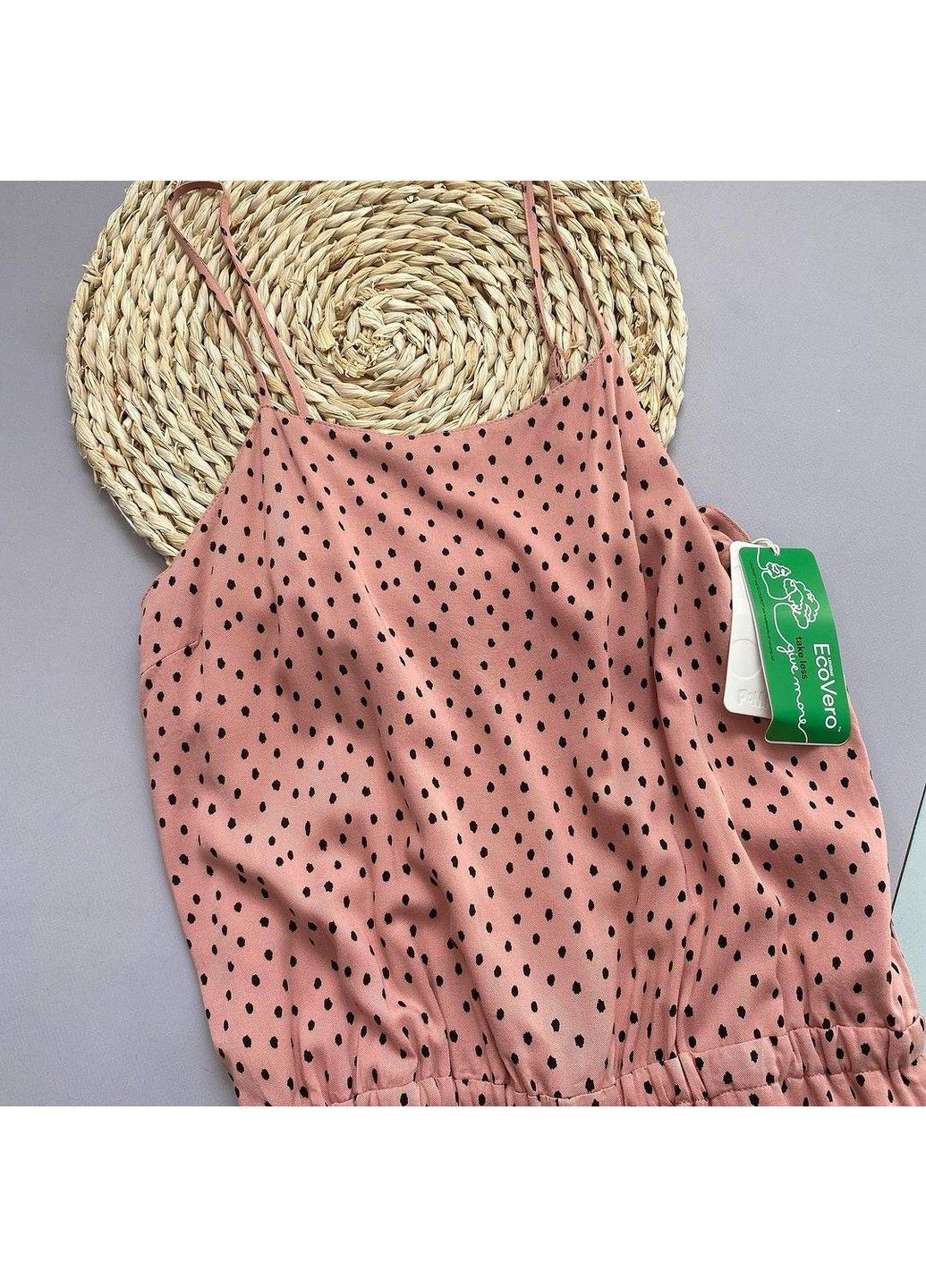 Комбінезон літній пілітковий на дівчинку, пудровий POMPdeLUX (333334502)