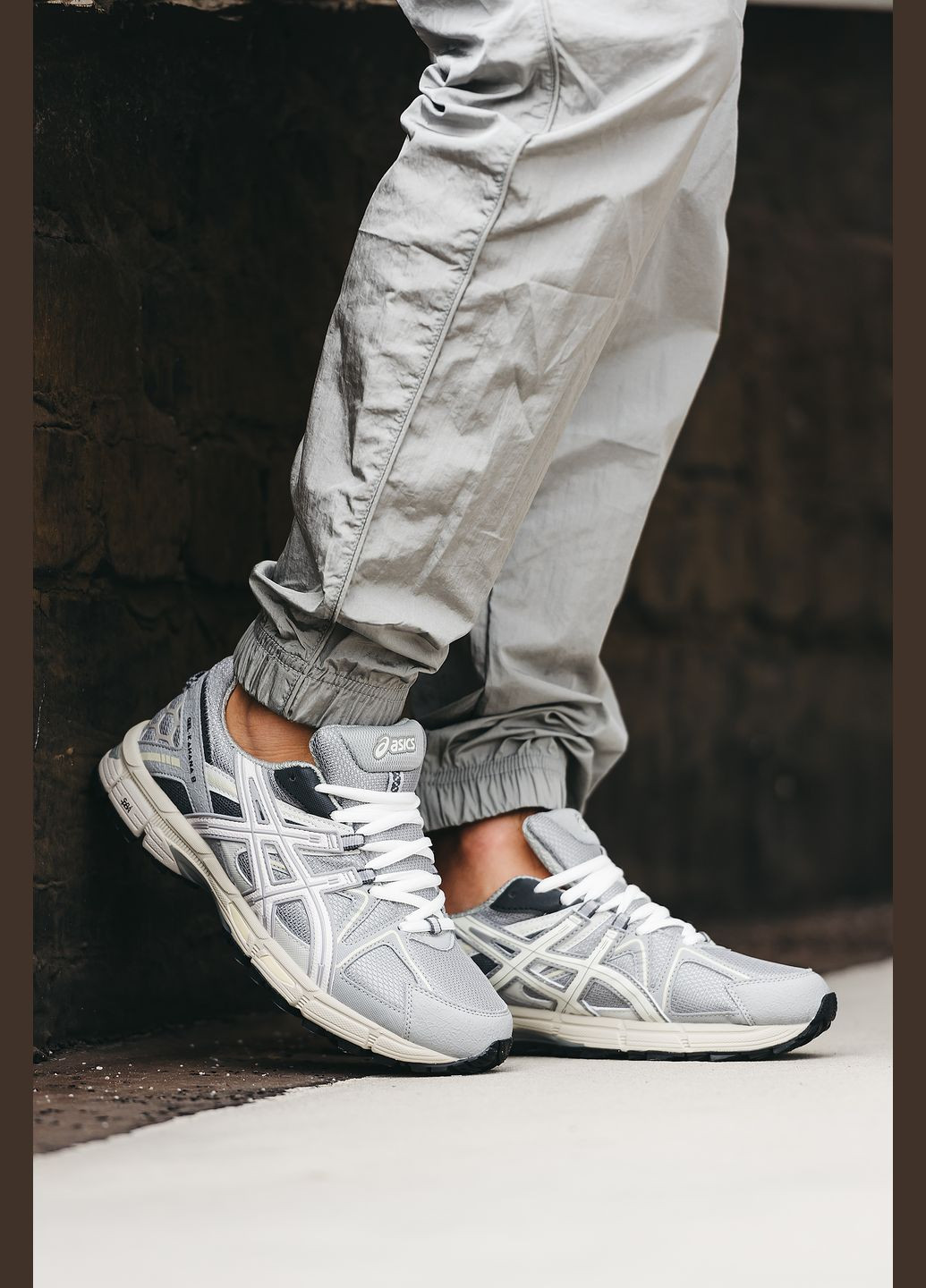 Сірі всесезон кросівки чоловічі і жіночі asics gel-kahana 8 grey | асікс гель-кахана 8 сірі No Brand