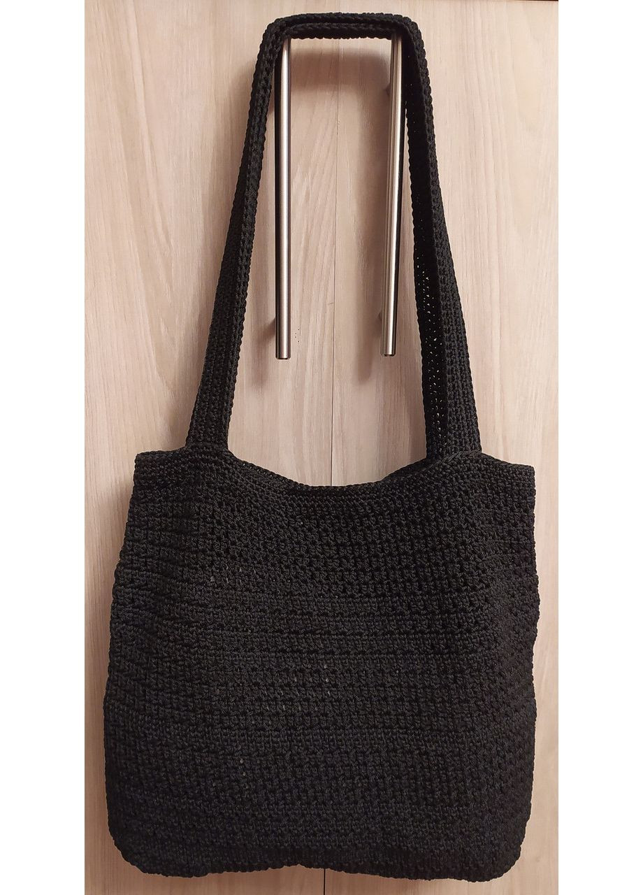 Вязаная сумка ручной работы YAM148 черная No Brand (361146985)