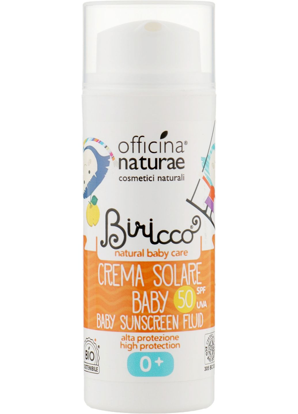 Детский солнцезащитный крем Spf 50, 50 мл Officina Naturae (342714440)