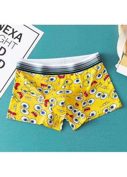 Мужские трусы боксеры Мультики Губка Боб ХХL Желтый No Brand (368893641)