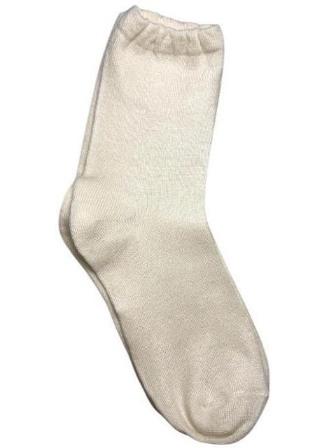 Бежевые носки женские, высокие хлопковые, однотонные 35-40р, бежевые (336386332)