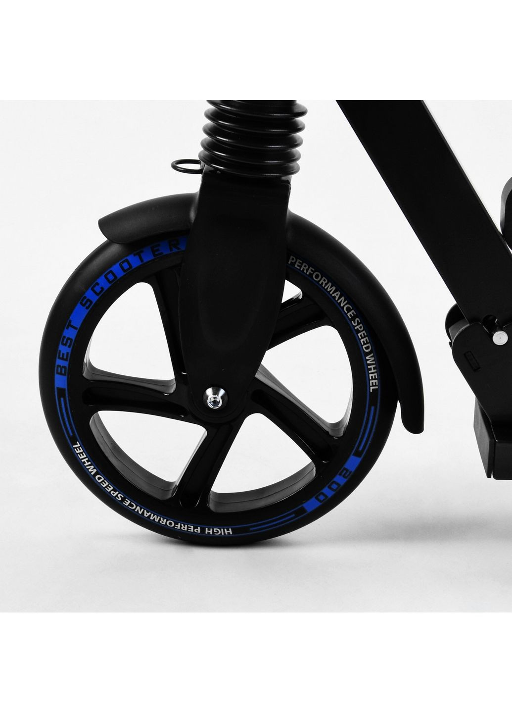 Двоколісний самокат складаний, амортизатор, стоп сигнал 57х14х80-98,5 см Best Scooter (289459027)