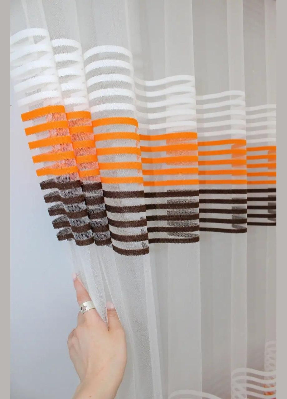 Тюль Гардины на фатине 3 м в гостиную 300x270 см (tul-943т-5) No Brand (306633678)