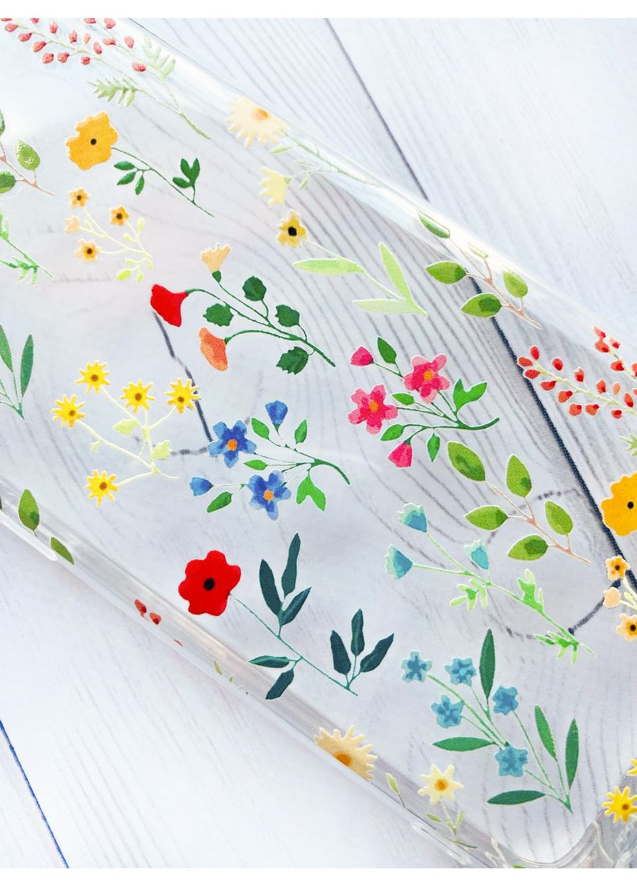 Прозорий чохол на iPhone 16 Pro Max Квітковий фон (принт 269) Creative (355393508)