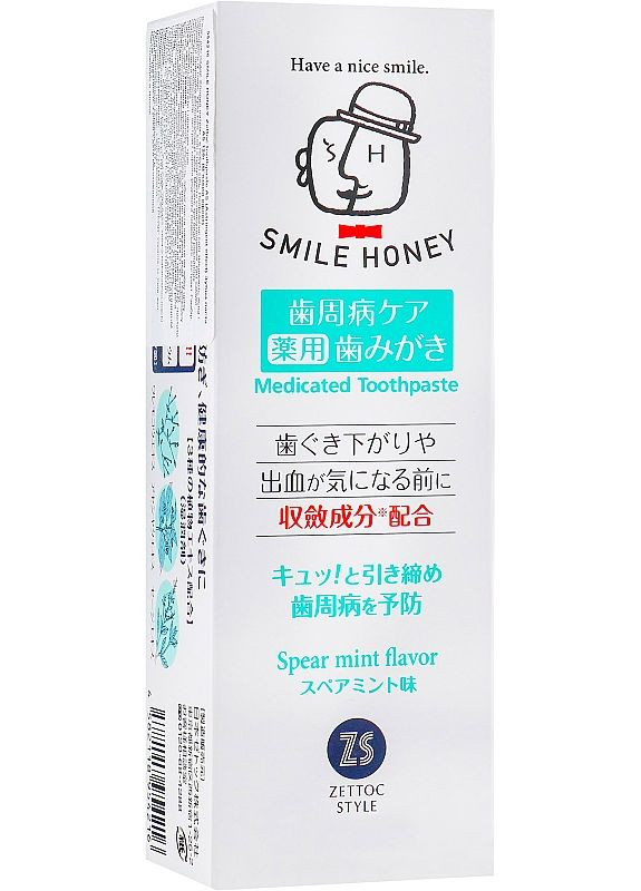 Зубная паста при кровоточивости и опускании десен Smile Honey Astringent Effect 120g (2-831519) Zettoc (369790774)