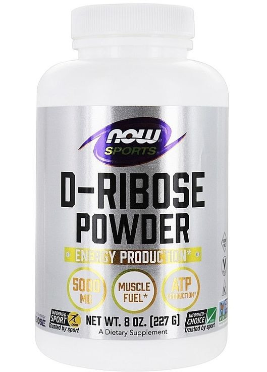 Натуральна добавка, порошок, 227 г Sports D-Ribose Powder 227g (872166-35895881) Now Foods (368603176)