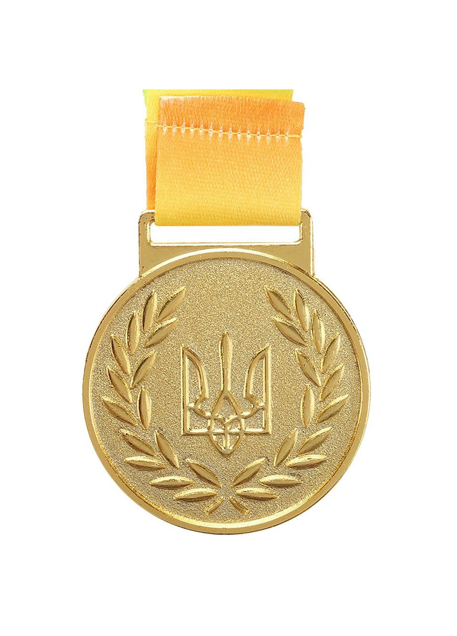 Медаль спортивная с лентой UKRAINE d-5см с укр. символикой C-6210 (металл, d-5см, 20g 1-золото) SP-Sport (361436791)
