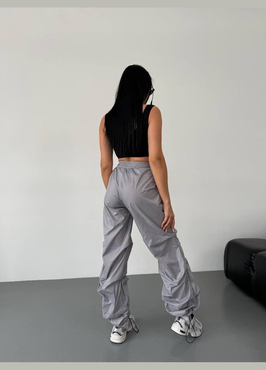 Стильные плащевые брюки с кулисками снизу Vakko (327416959)