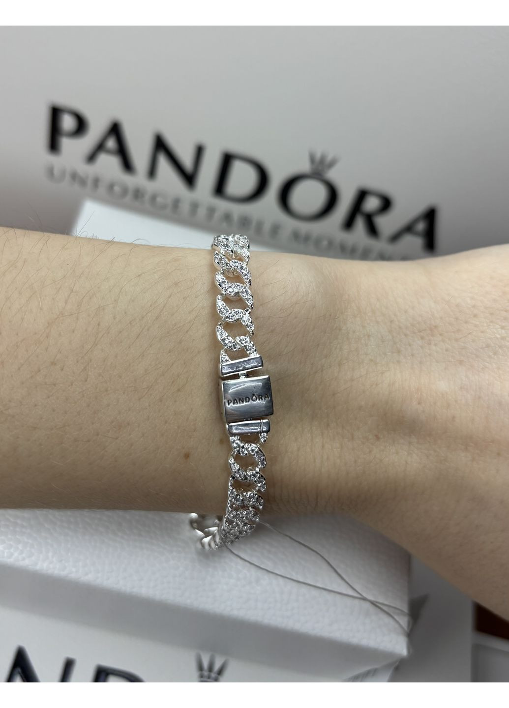 Браслет з сіяючим паве Бирка Гарантія 30 днів S925 ALE No Brand (365783569)