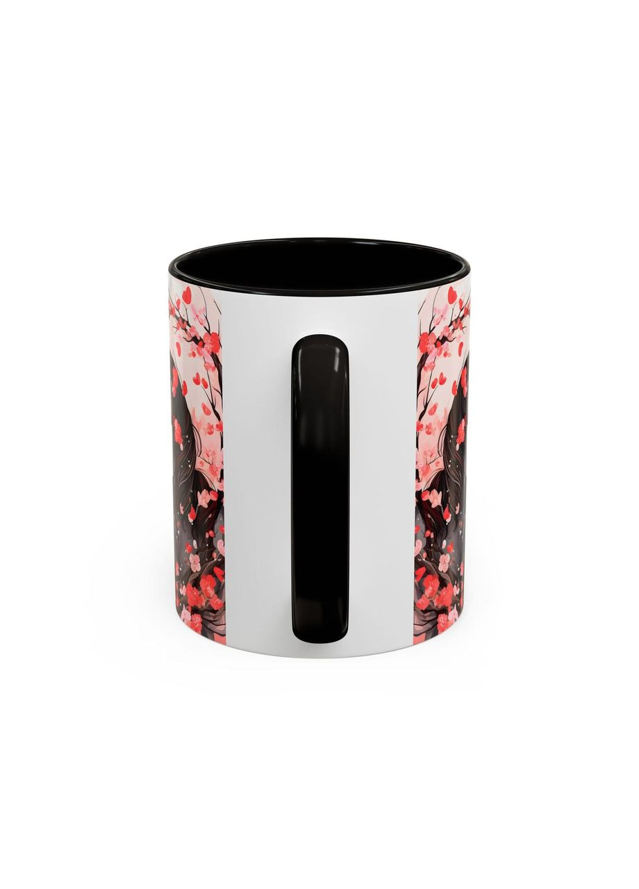 Керамическая чашка с дизайном "Пара лошадей" Черный No Brand (368671823)