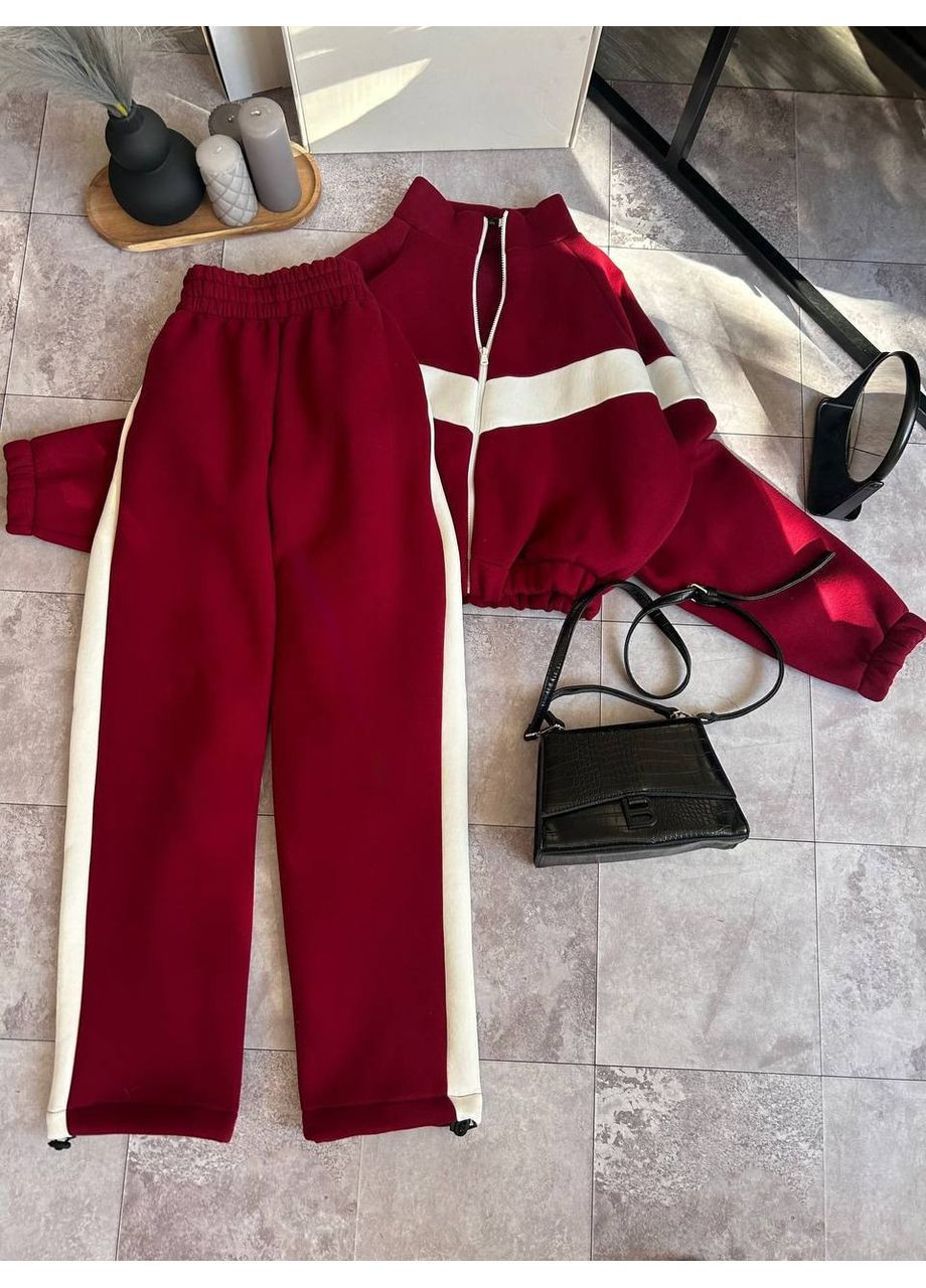 Стильний жіночий костюм з білими вставками No Brand (362209235)