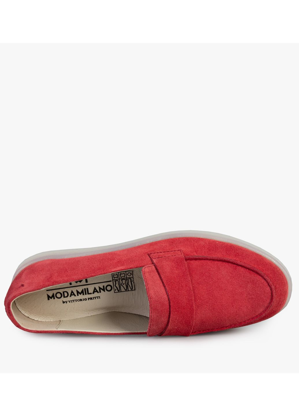 ModaMilano Туфлі лофери жіночі бренду 8200699_(3) червоний з натуральний нубук, україна — демісезон (331601076)