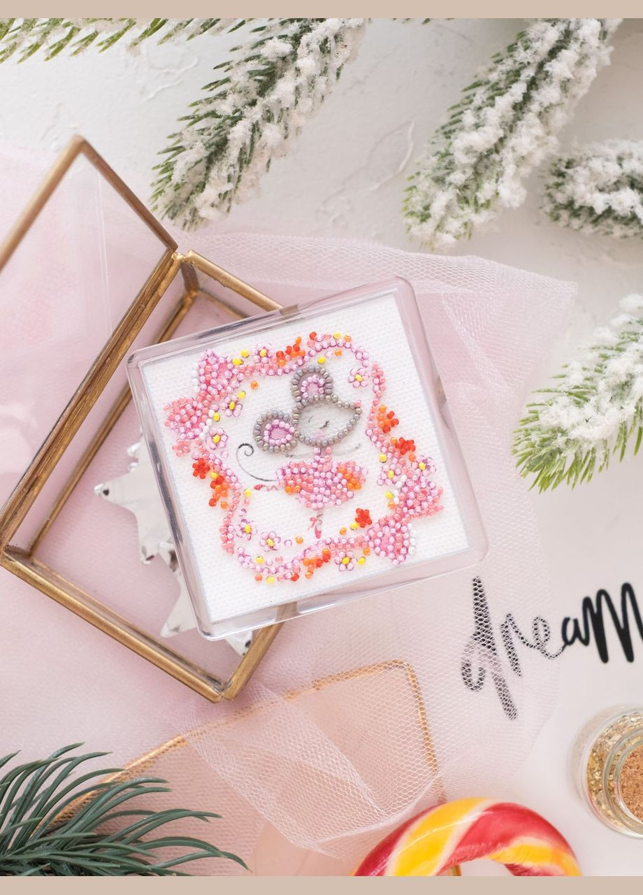 Набір магніт для вишивання бісером Маленька мишка APB024 Abris Art (354827943)