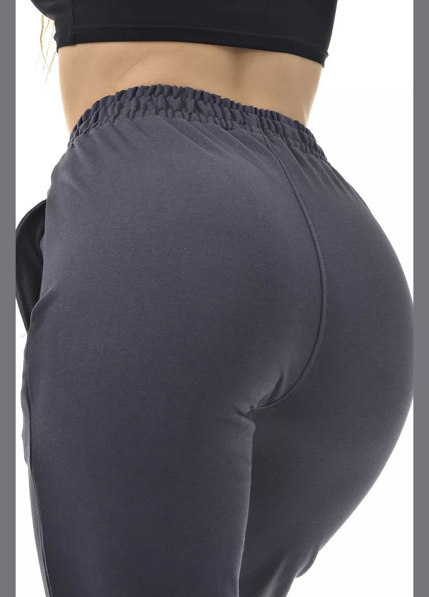Спортивные штаны женские серого цвета Let's Shop (314692623)
