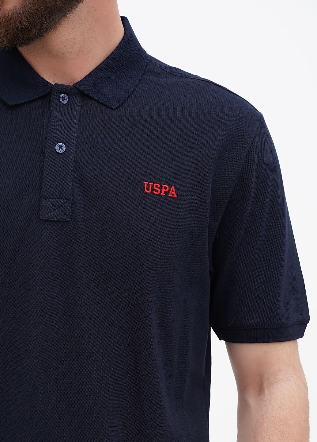 Темно-синя футболка поло u.s. polo assn чоловіча U.S. Polo Assn.