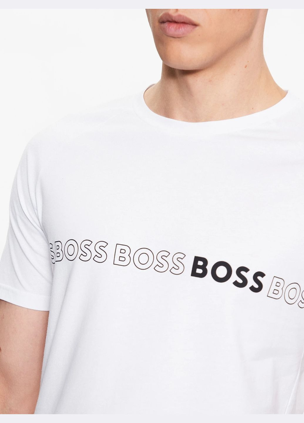 Белая футболка с логотипом Hugo Boss