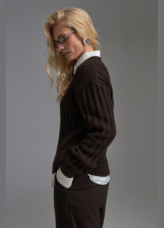 Коричневий демісезонний светр 2880 Bellise