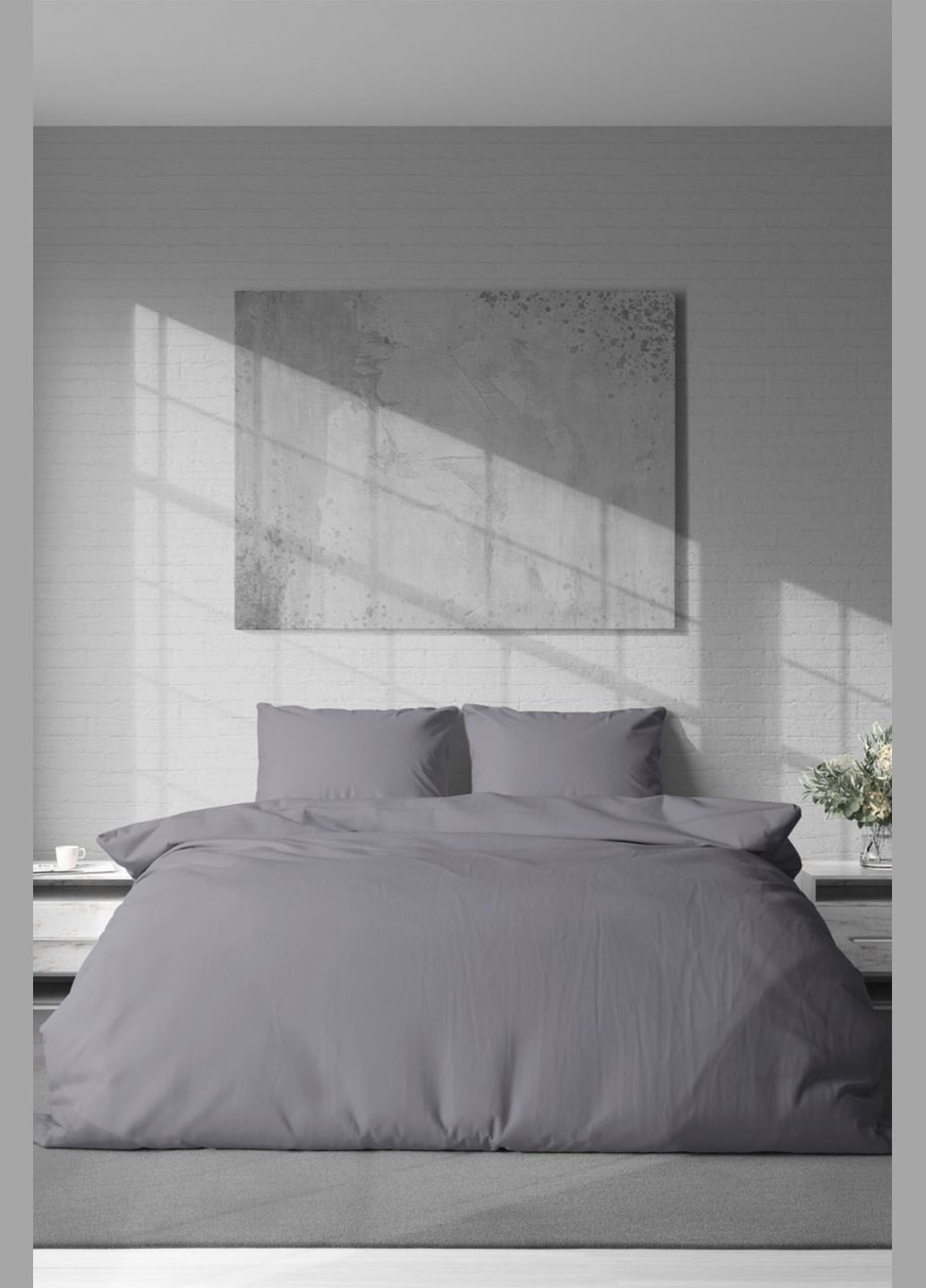 Постільна білизна “”, Двоспальна колір графіт ЦБ-00277731 Lelit (330573896)
