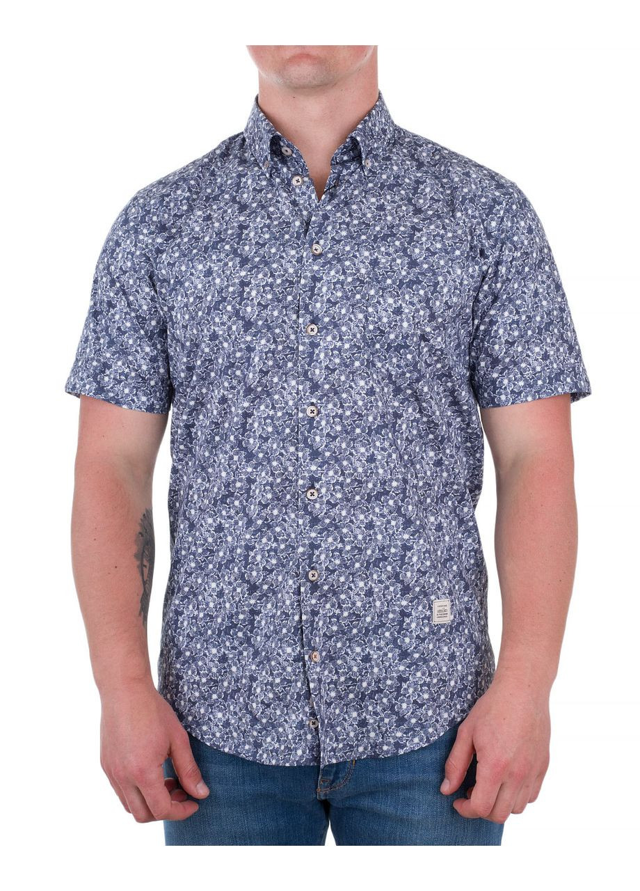 Синяя рубашка Bugatti