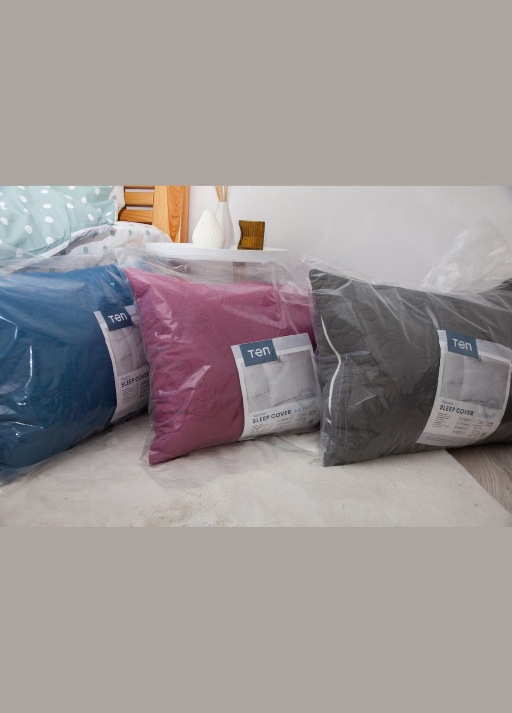 Подушка "SLEEPCOVER LIGHT" 50*70 см (650г) (microfiber) Сірий 3-00405_26277 ТЕП (317965970)